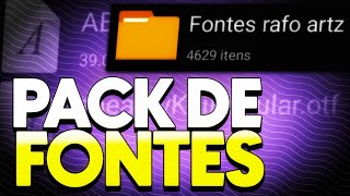 Pack de FONTES Gratuito para Design e Edição  2024 [upl. by Rocher471]