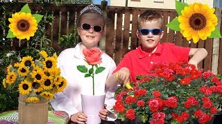 Planting Flowers Video For Kids  Childrens How to plant magic seeds and potted flowers [upl. by Gean173]