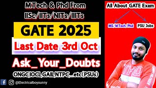 GATE 2025 Registration Last Date Benefit Of GATE Exam amp Opportunity [upl. by My298]