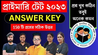 WB PRIMARY TET Answer Key  WB Primary TET Question analysis WB TET 2023 Question  Roys Coaching [upl. by Niai185]