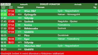 MÁV érkező vonatok program BudapestKeleti pályaudvar [upl. by Salli]