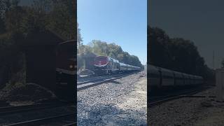 Amtrak  194 passing Doswell VA w a newly painted P42 [upl. by Ecraep]