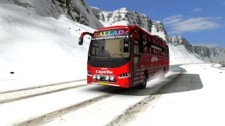 Bus driving on a extremely slippery road  Games [upl. by Volkan610]