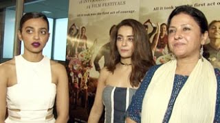 Parched Movie 2016 Cast Interview  Radhika Apte Surveen Chawla Tanishtha Chatterjee Leena Yadav [upl. by Adnauqaj]