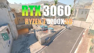 RYZEN 7 5700X3D E RTX3060 NO COMPETITIVO DO CS2 400fps [upl. by Ymereg]