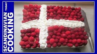 How To Make Danish Flag Cake Recipe  Dannebrogskage [upl. by Nagar]