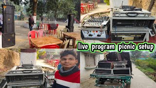 live program picnic setup।। 3 top  2 bass।। video by lightsoundYT [upl. by Lindsay]