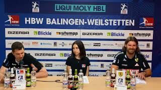 Pressekonferenz zum Spiel HBW BalingenWeilstetten vs RheinNeckar Löwen [upl. by Aihsi]