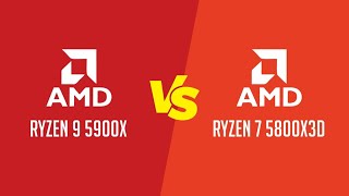 AMD Ryzen 9 5900X vs AMD Ryzen 7 5800X3D  Apps and games benchmark [upl. by Nibbor]