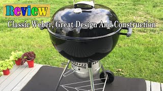 Weber Original Kettle Premium Charcoal Grill Review  Classic Weber great design and construction [upl. by Huckaby250]