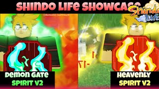 Demon Gate Spirit amp Heavenly Spirit Rework in Shindo Life Showcase [upl. by Nnylidnarb]