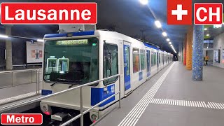 LAUSANNE METRO  Métro Lausanne 2022 4K [upl. by Dor]