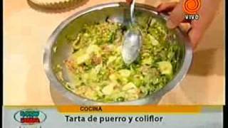 Tarta de puerro y coliflor pt3 201111083gp [upl. by Atnim]