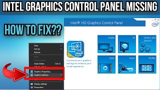 ➢Intel HD Graphics Control Panel Missing  Intel Graphics Missing From Desktop Right Click  Latest [upl. by Leacim]