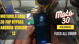 Motorola Edge 30 Frp Bypass Android Version 13 Without Pc  Motorola Android 13 Frp Bypass New 2024 [upl. by Natsud]