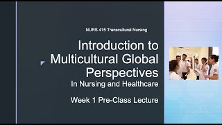 NURS 415 Transcultural Nursing Week 1 [upl. by Udela360]