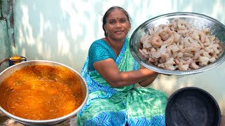 இறால் தொக்கு recipe in Tamil  prawn thokku in Tamil Villagefamily Kitchen [upl. by Lekram]