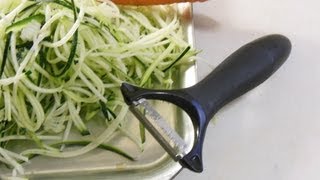 Pampered Chef Julienne Cutter Demo  Zucchini Spaghetti  Gluten Free GAPS diet [upl. by Nazus347]