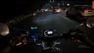 Triumph Scrambler 400X Night Ride 4K  DJI Osmo 4 [upl. by Mccollum]