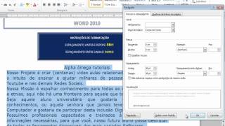 LIÇÃO 13 ESPAÇAMENTO ANTES E DEPOIS DUPLO E MÚLTIPLOS WORD 2010 [upl. by Boyse220]