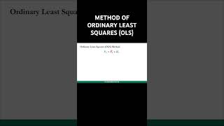 Ordinary Least Squares OLS Method econometrics education shorts short regression [upl. by Bindman101]