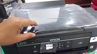 Epson L455 Printer multifungsi bisa untuk fotocopy dan wifi [upl. by Ardie259]