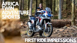 2022 Honda Africa Twin CRF1100 Adventure Sports Review First Ride Impressions [upl. by Akcirred]