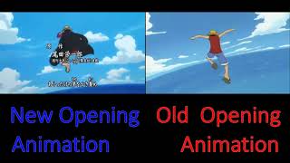 One Piece Opening Episode 1 amp Opening Episode 1000 Animation Comparison [upl. by Enelyk420]