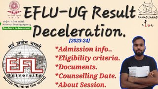 Eflu UG result eflu efluugresult nawabsahabeflu eflucampus [upl. by Bakeman]