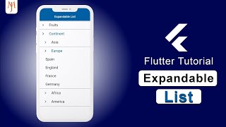 Flutter Expandable List ExpansionTile ListTile [upl. by Ecidna]