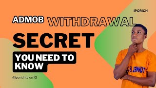 Admob Money Withdrawal Secrets You Need to Know [upl. by Macpherson918]