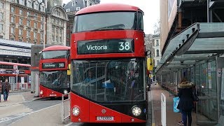 London Buses  Route 38  Clapton Pond to Victoria [upl. by Esilrac]