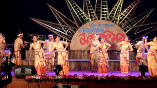 BIHU DANCE PERFORMANCE BYSANSKRITIC MANCHAASSAM  DIRECTION  DIP JYOTI HAZARIKA  Bihu 2021 [upl. by Nicol541]