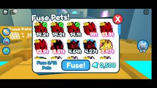 Fusing 3 Rainbow Pixel Wolf  Pet Simulator X [upl. by Sorilda850]