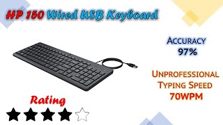 HP 150 Wired USB Keyboard Review  4 Star Rating  Accuracy 97  3 Years OnStore Warranty [upl. by Enneyehc]