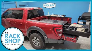 20212024 Ford F150 Raptor DECKED InBed Drawer System  The Rack Shop  Austin TX [upl. by Airednaxela]