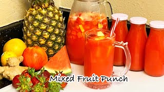 Fruit Punch  How To Make Mixed Fruit Punch  Special PartySummer Drink Happylicious Series [upl. by Airtal245]