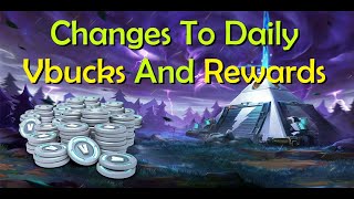 Change To Daily Vbucks And Daily Rewards  Fortnite StW [upl. by Adnopoz]