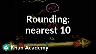 Rounding to the nearest 10  3rd grade  Khan Academy [upl. by Colis958]