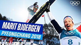 🇳🇴 EIGHTH olympic gold for Marit Bjoergen 🥇 ⛷  PyeongChang 2018 [upl. by Northway]