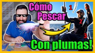 🎣COMO PESCAR jureles y caballas CON SABIKIS  PLUMAS desde embarcacion ✅ Y capturar CARNADA VIVA [upl. by Ahsitaf]