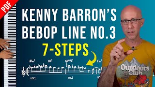 Easy Jazz Improvisation Exercise Bebop Lines 7Steps Jazz Piano Tutorial [upl. by Halyak]