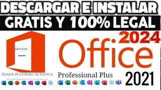 ✅como descargar e instalar office 2021 de manera legal En Windows 10 Y 11 En 2024 [upl. by Sontag842]