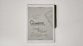 Fujitsu QUADERNO A5 eInk Notetaking Reader Review [upl. by Anayra]