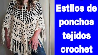 Ponchos tejidos a crochet para mujer moda 2022 [upl. by Eerak151]