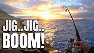 SHORE JIGGING  Get ANOTHER Chance After a MISSED Bite LIVE STRIKE [upl. by Turnheim99]