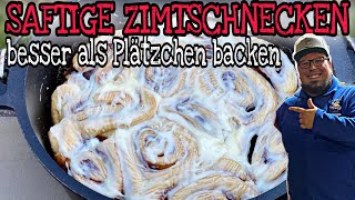 Zimtschnecken mega saftig mit genialem Frosting aus dem Dutch Oven [upl. by Adamski]