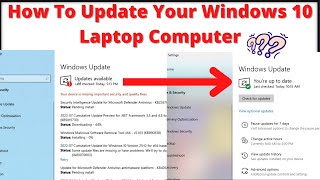 How To Update Your Windows 10 Laptop Computer  how to update windows 10 in laptop  Windows 10 20H2 [upl. by Avehsile975]