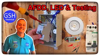 Fitting an AFDD Combined Insulation Resistance Live Conductors to Earth and Fitting LED Downlights [upl. by Warila]