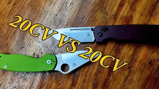 Kizer Escort 20CV vs Spyderco Para 3 20CV Edge Retention Testing knives edgeretention 20cv [upl. by Ylecara]